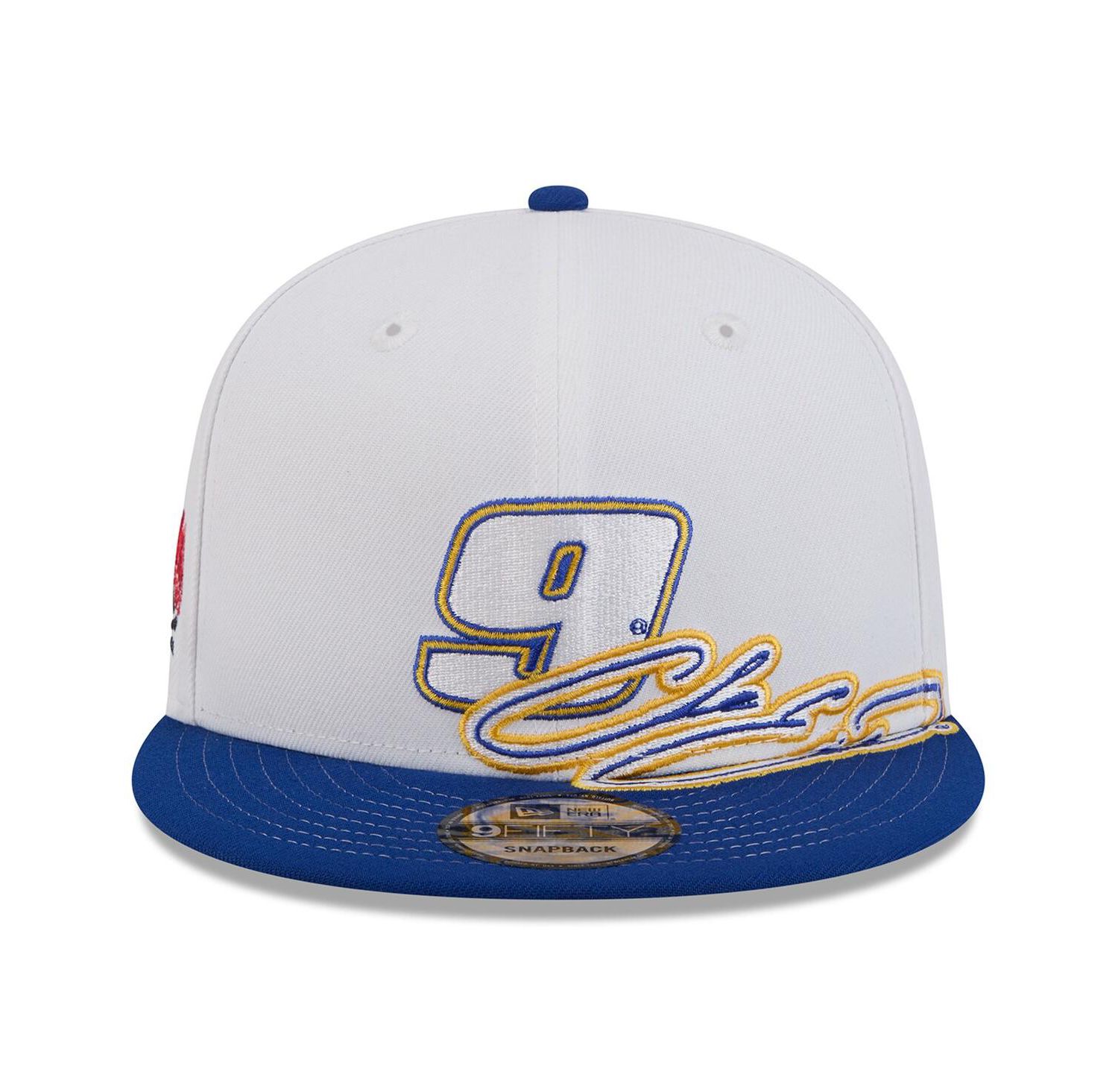 Men's White/Blue Chase Elliott 9FIFTY Snapback Hat