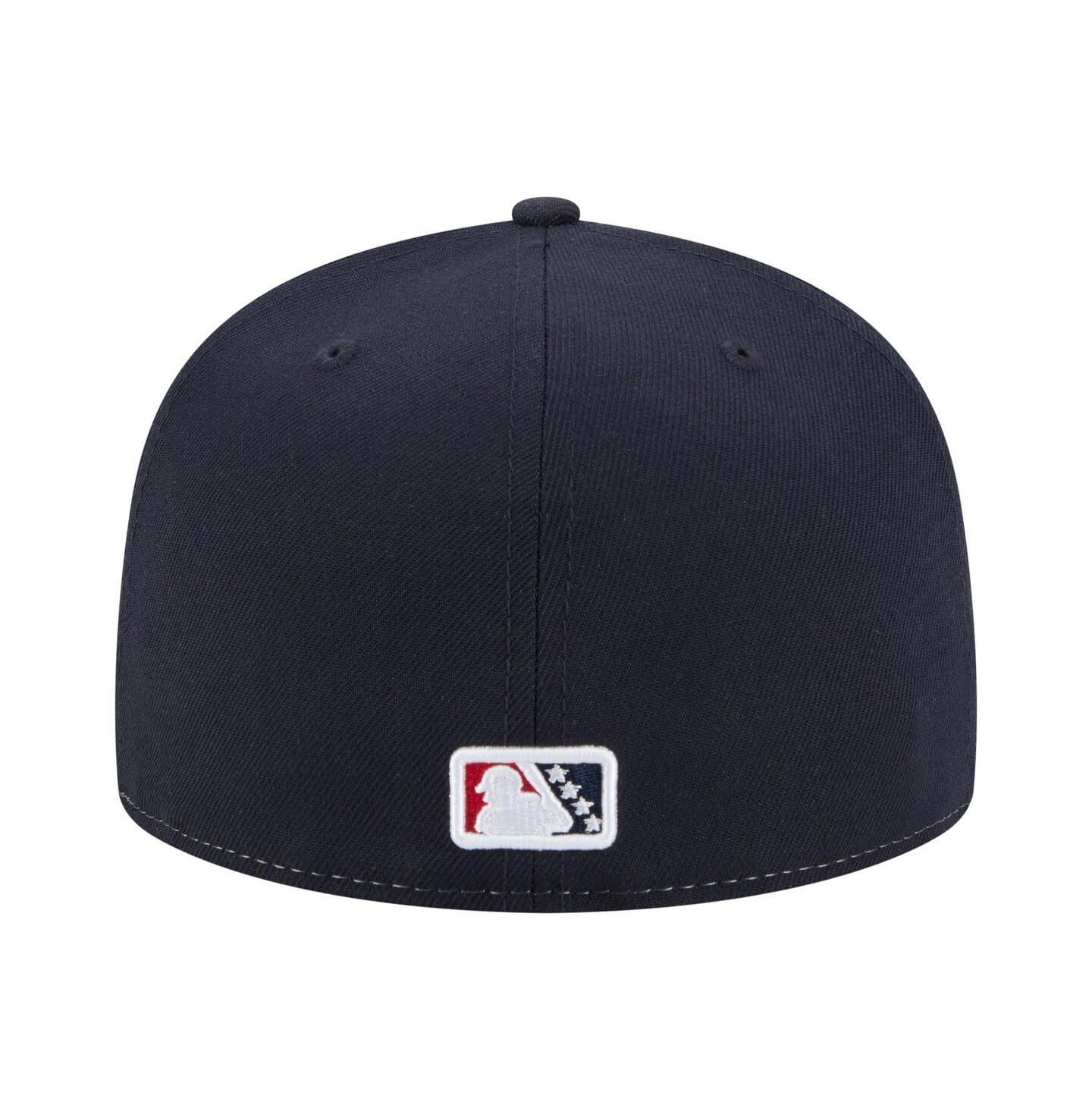 Мужская кепка New Era White/Navy Indianapolis Indians Authentic Collection 59FIFTY Fitted Hat — фото 4