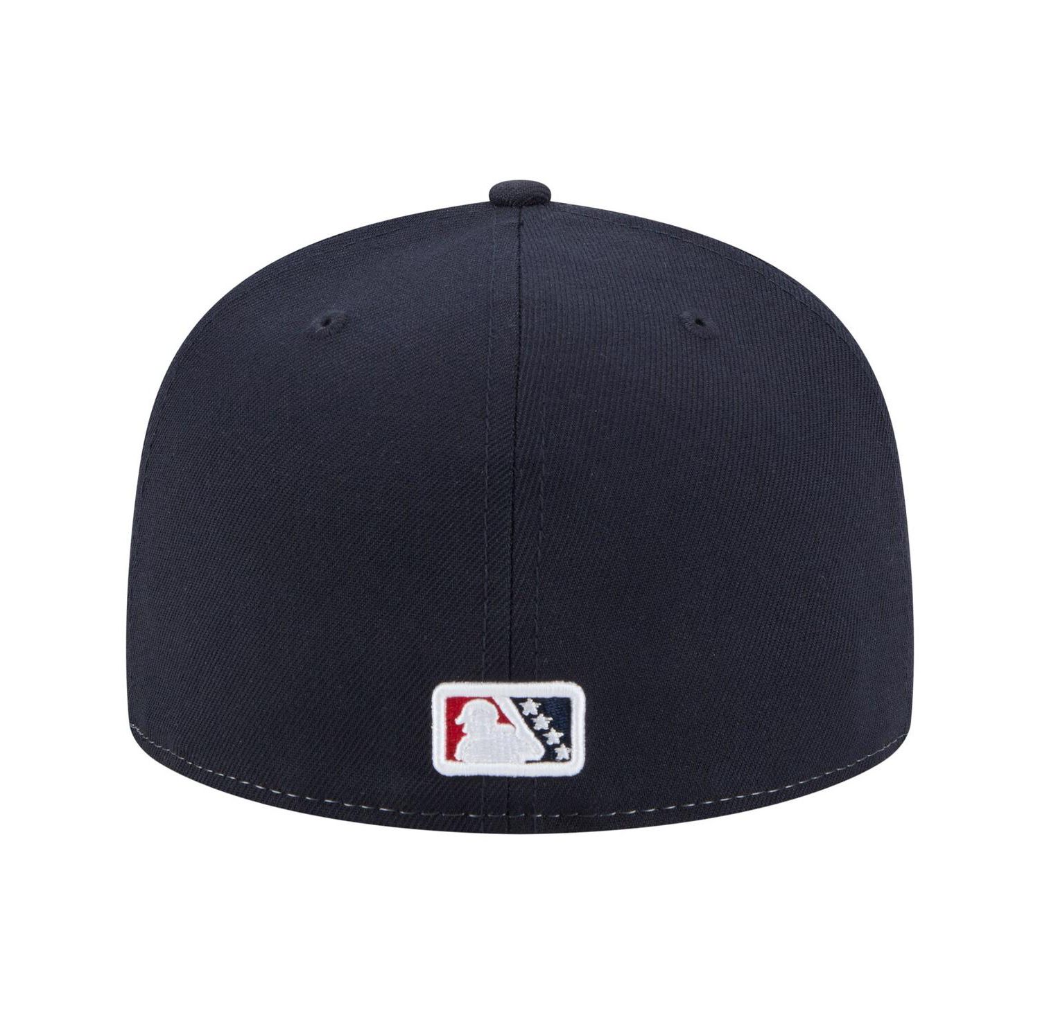 Men's White/Navy Indianapolis Indians Authentic Collection 59FIFTY Fitted Hat