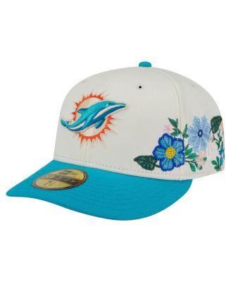 New Era - Men's Cream/Aqua Miami Dolphins Tonal Floral 59FIFTY Fitted Hat