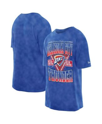 New Era - Men's Blue Oklahoma City Thunder Old School Sport Vintage Wash T-Shirt