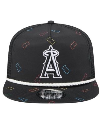 Men's Black Los Angeles Angels Gummy Golfer Trucker Adjustable Hat