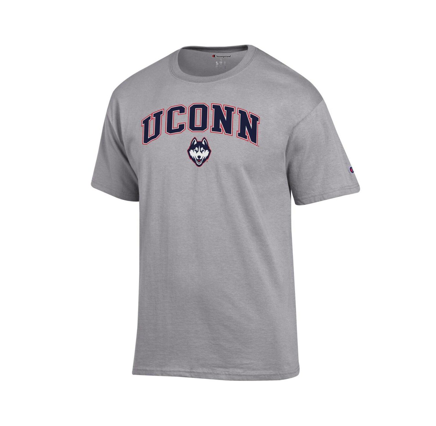 Men's Navy UConn Huskies Arched Logo T-Shirt
