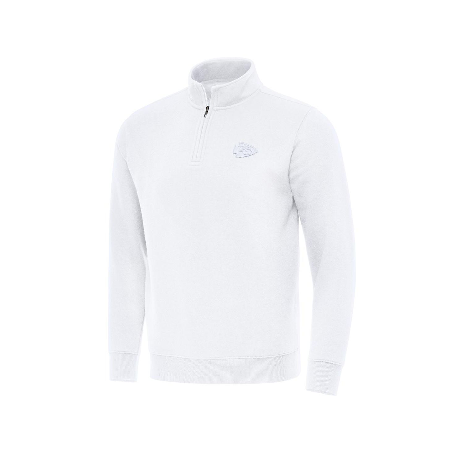 Men's White Kansas City Chiefs Victory Quarter-Zip Sweatshirt