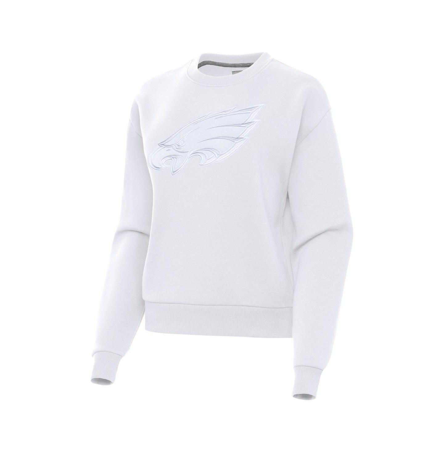 Женская толстовка Antigua White Philadelphia Eagles Victory Pullover — фото 2