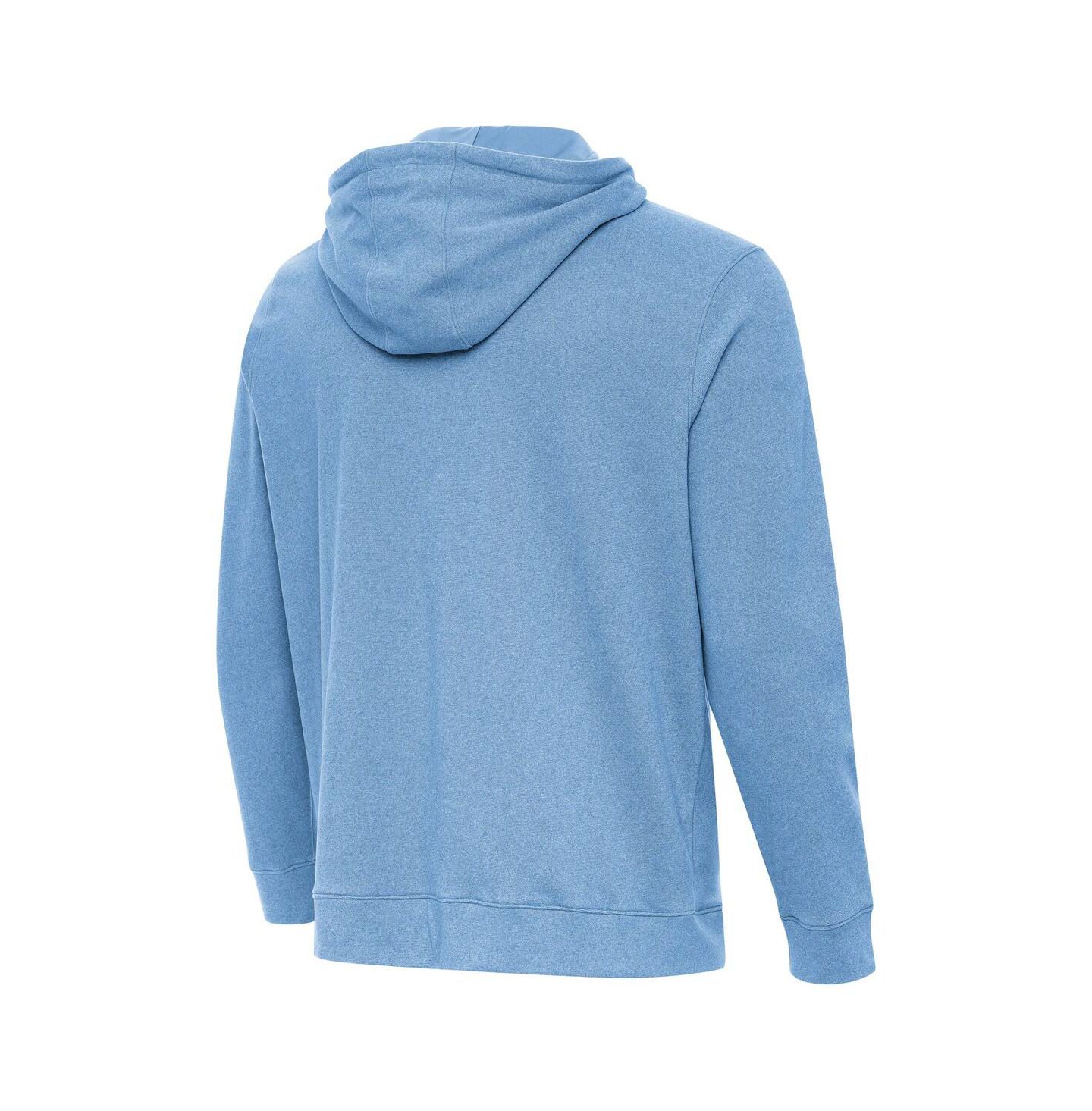 Мужское худи Antigua Heather Powder Blue Los Angeles Dodgers Cloud Pullover — фото 3