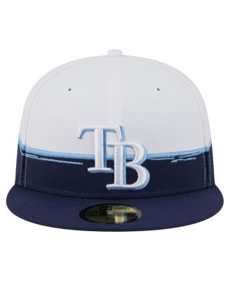 Men's Navy/White Tampa Bay Rays Paint Stroke 59FIFTY&nbsp;Fitted Hat