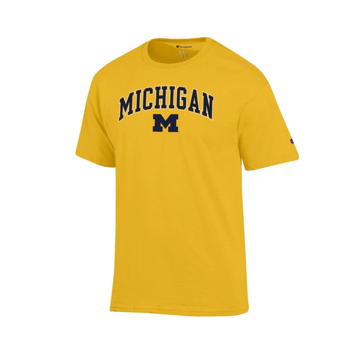 Men's Maize Michigan Wolverines Arch Over Logo T-Shirt