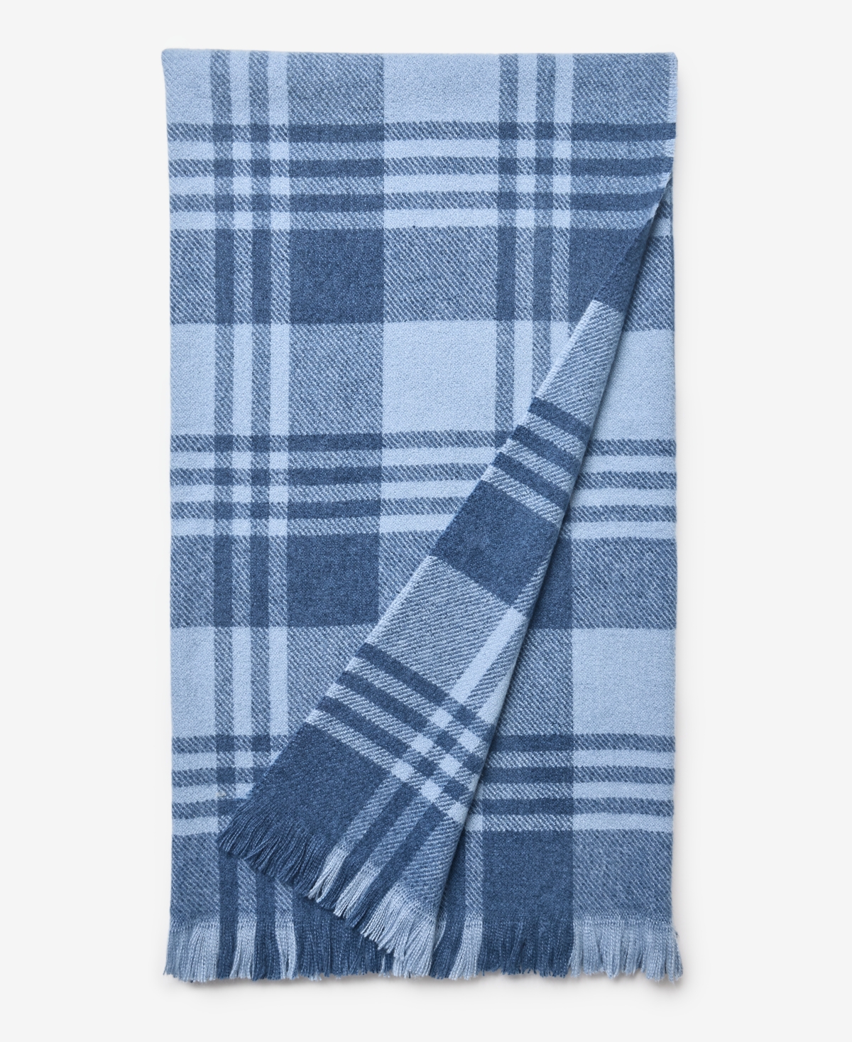 Arch Studio Cozy Plaid Throw, 50" X 60", Exclusively For Macy's In Blue