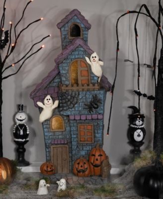 22.75" LED Lighted Haunted House with Ghosts Halloween Decoration