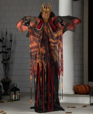 70" Lighted and Animated Standing Dragon Man with Sound Halloween Figure