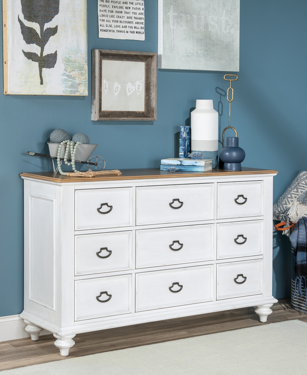 Macy's Mandeville 3 Pc. Full Set (bed, Small Dresser & Open Nightstand), Created For . In White