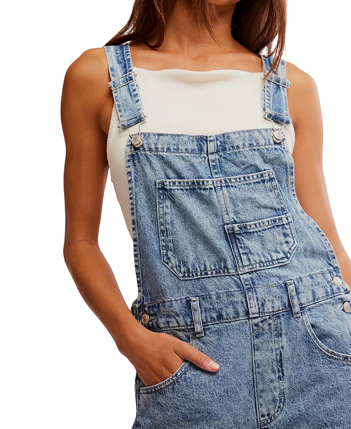 We The Free Ziggy Cotton Denim Overalls - thumbnail 5