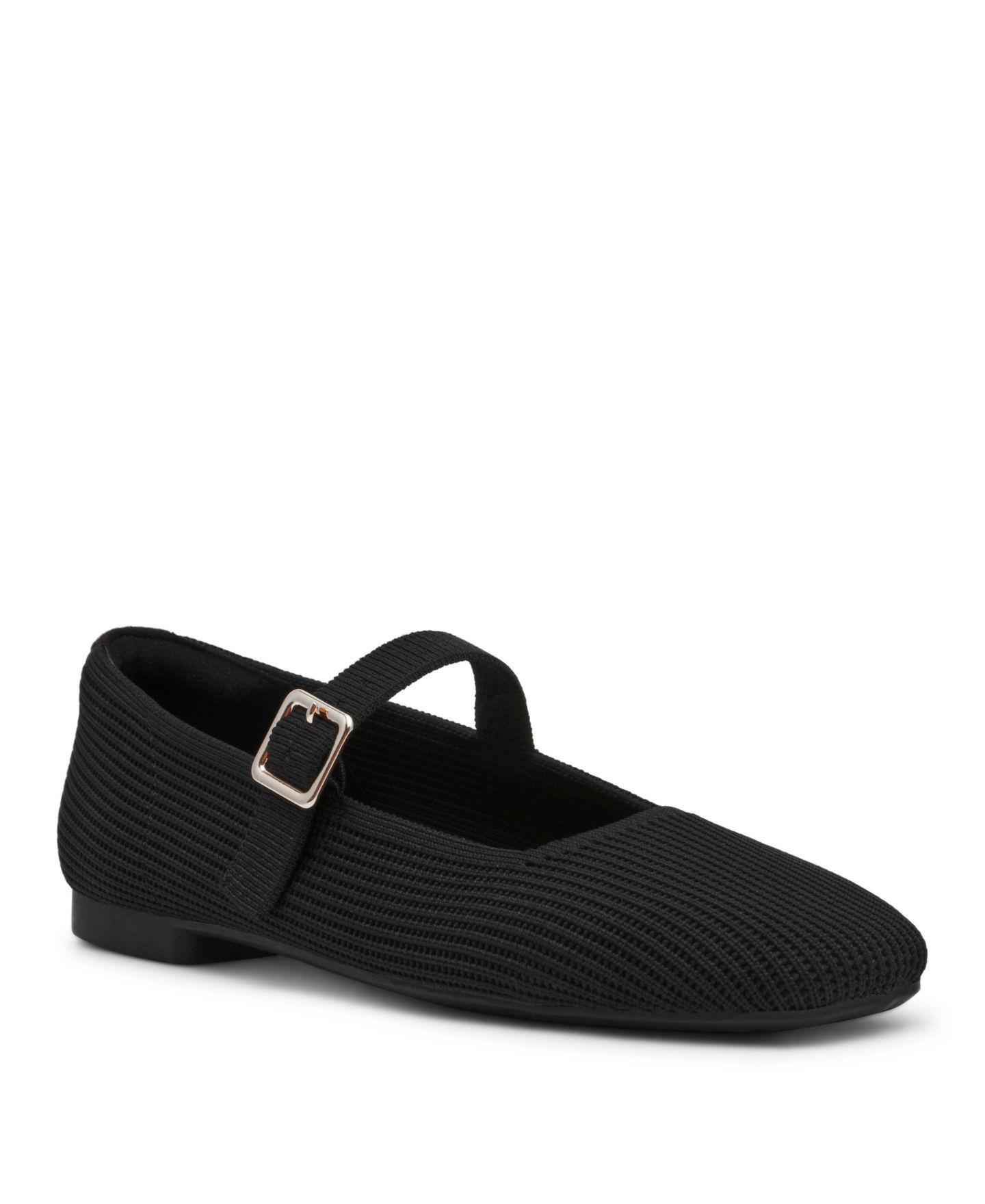 Женские балетки Anne Klein Mabel Knit Mary Jane Flats, цвет: Чёрный, вариант 1 — фото 1