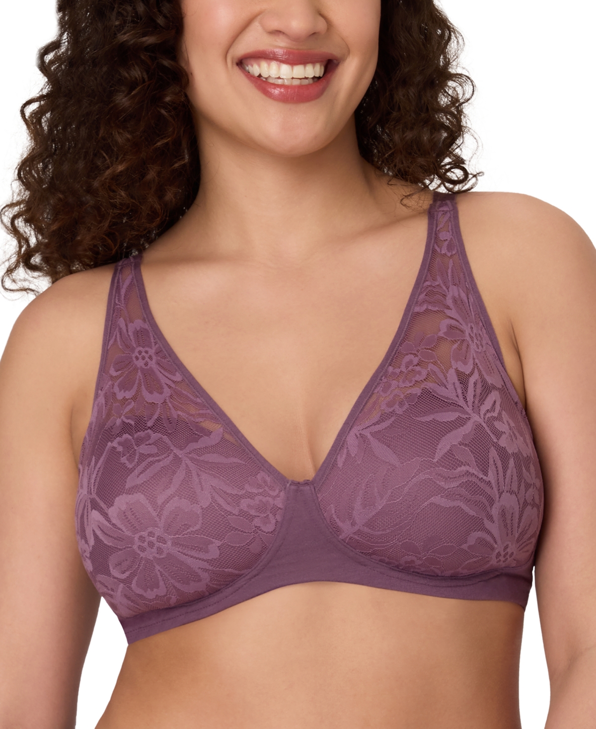 Bali Women's Breathe Wireless T-Shirt Bra DF7594 - Currant Purple