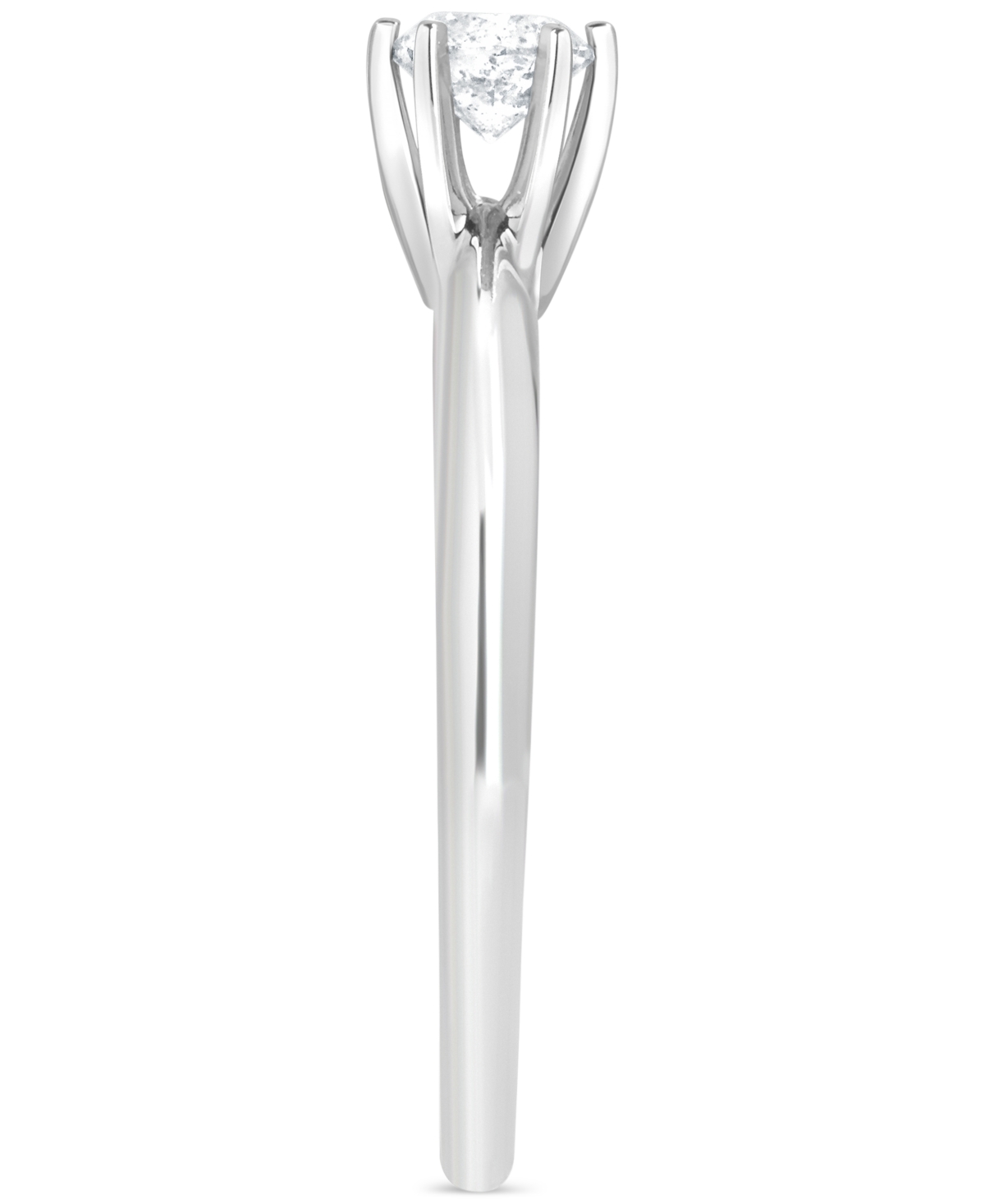 Macy's Diamond Solitaire Engagement Ring (1/3 Ct. T.w.) In 14k White Gold In Gold