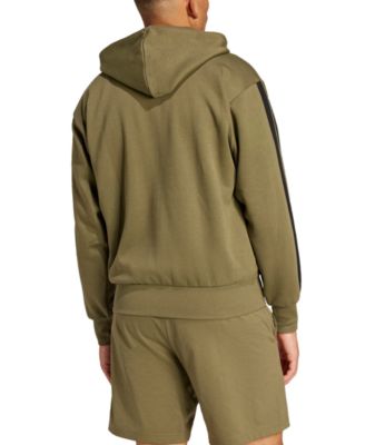 Men's Regular-Fit 3-Stripes Full-Zip Fleece Hoodie 