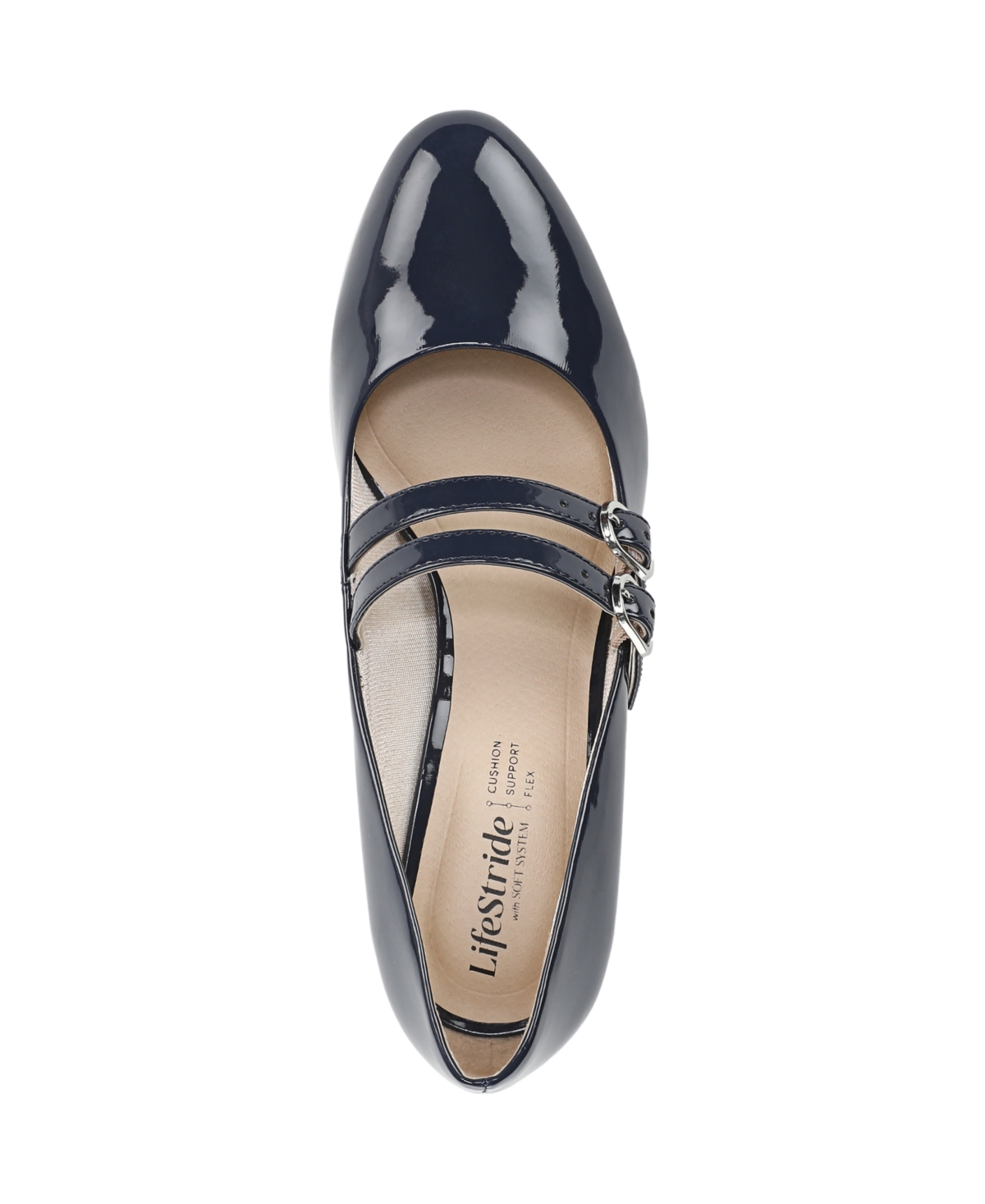 Lifestride Women's True Almond Toe Block Heel Mary Jane Pumps