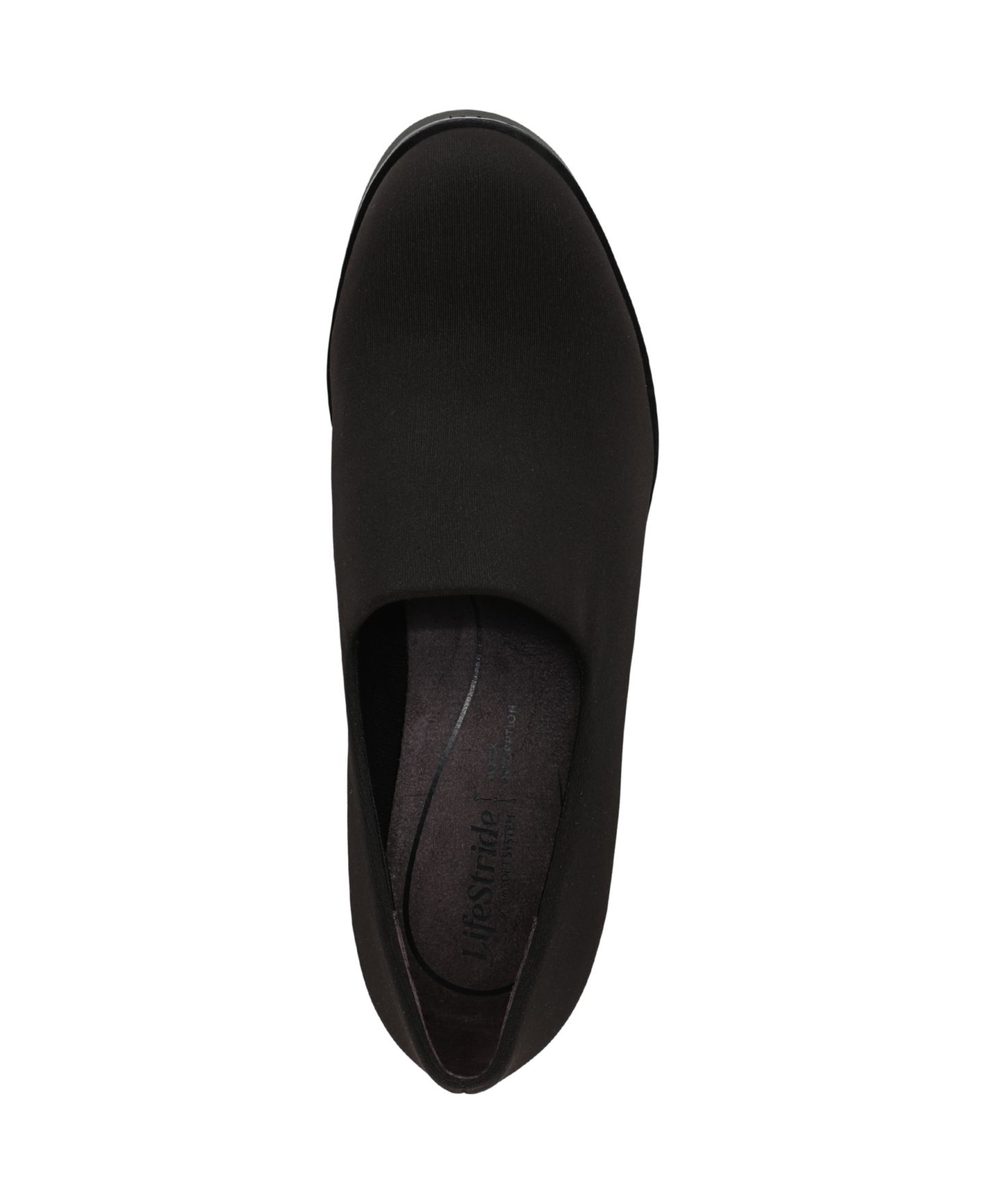Женские туфли LifeStride Ziva Round Toe Wedge, цвет: Чёрный вязаный — фото 4