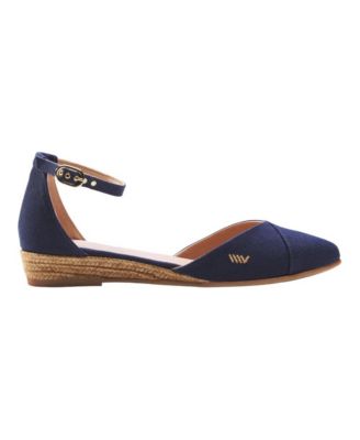 Women's Montroig Canvas Espadrille Flats Ankle Strap