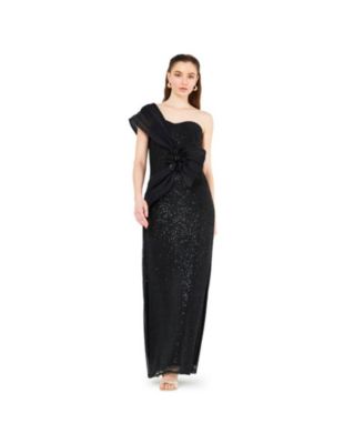 Embellished Sequined Jersey Gown