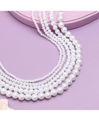 Women's Silver Snowball Multi-Layered Necklace