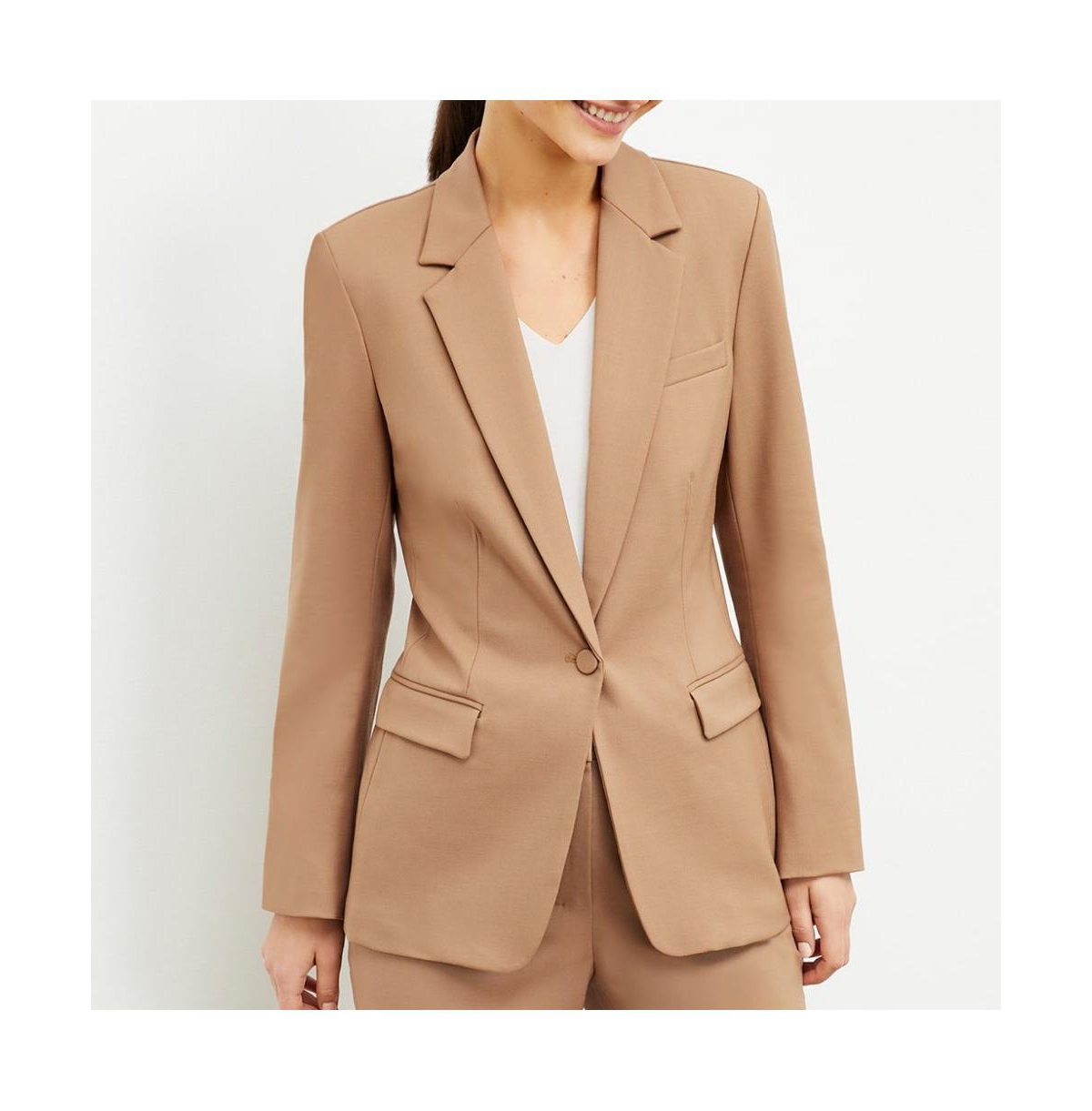 Yiyan Classic Blazer - Wool Twill - Camel