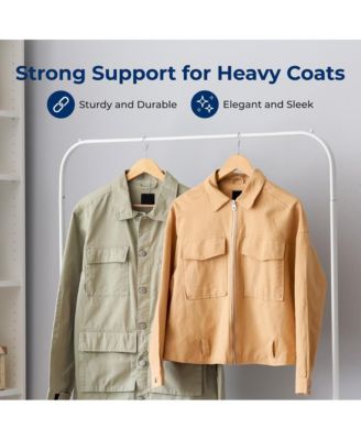 20 Pcs. of Solid Wooden Hangers for Clothes - Heavy Duty Suit Hanger Set with Chrome 360&amp;#xB0; Swivel Hook (Natural Color