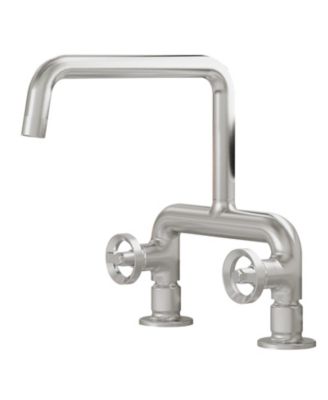 2-Handle 2 Holes Deck Mount Modern Kitchen Faucet With 360 ° Swivel Spout