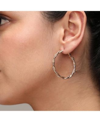 Women's Twisted Hoop Earrings