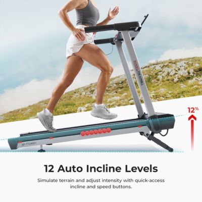 Pace 500 Smart Wi-Fi Treadmill with 12-Level Auto Incline, Foldable Design