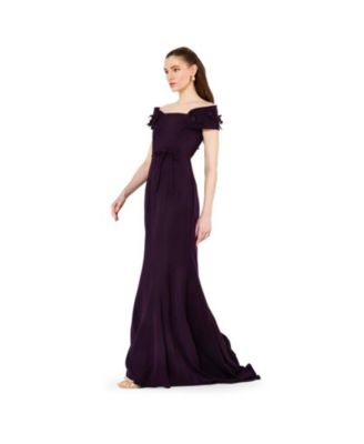 Women's Off-The-Shoulder Mermaid Gown In Crepe
