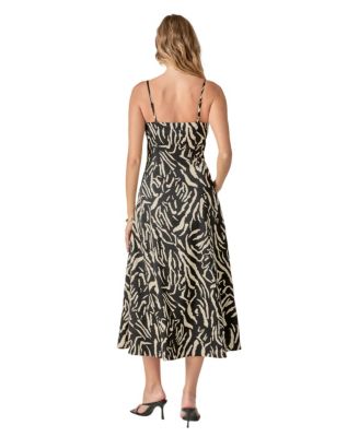 Women's Animal Print Midi Dress