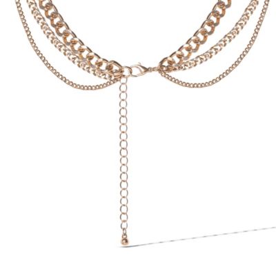 Gold-Tone Gemstone Accent Layered Necklace
