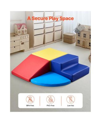 Toddler 4 Piece Foam Climbing Blocks Set Preschoolers Indoor Play