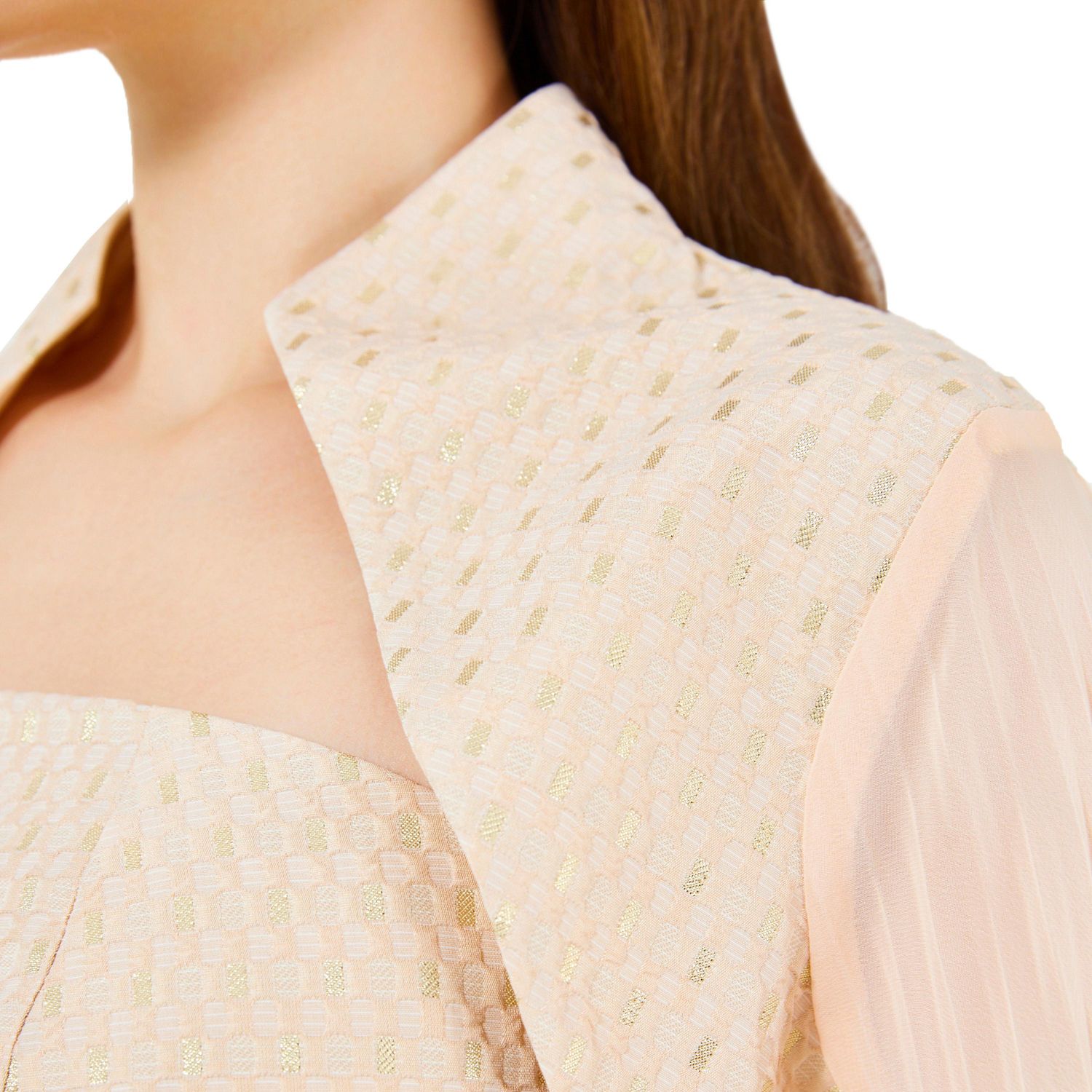 Women's Strapless Column Dress With Detachable Cropped Cape Jacket