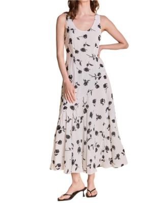 Women's Floral Print Chiffon Maxi Dress