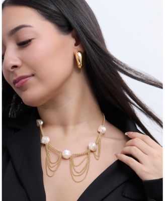 Sculpted Gold-Tone Hoop Earrings