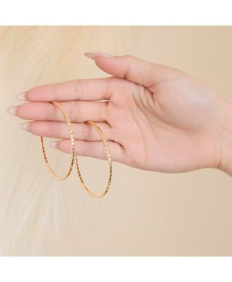 Jessica Simpson Omega -Tone Statement Hoop Earrings