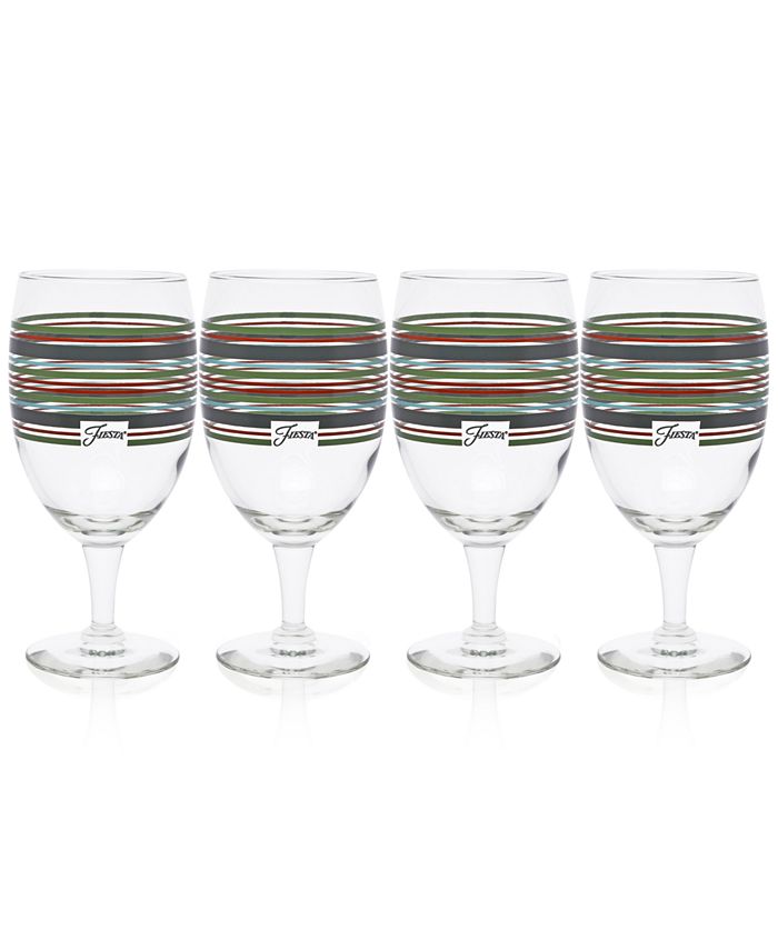 Stripe Champagne Flutes - Set of 4