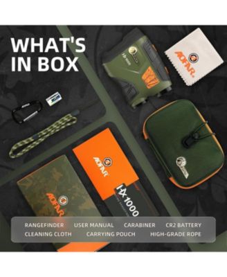Hx1000 Range Finder for Hunting Archery, 1000 Yards w/ Angle and Horizontal Distance, Shooting Rangefinder for Rifle. Range, Scan, Speed Mode