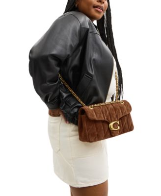 Suede Tabby Shoulder Bag 26 With Quilting
