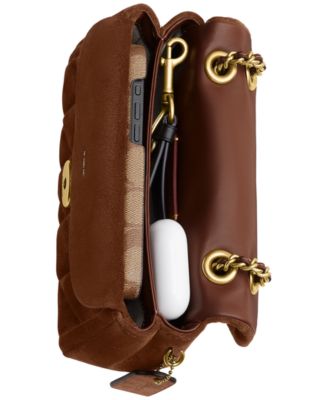 Quilted Tabby Small Suede Shoulder Bag 20