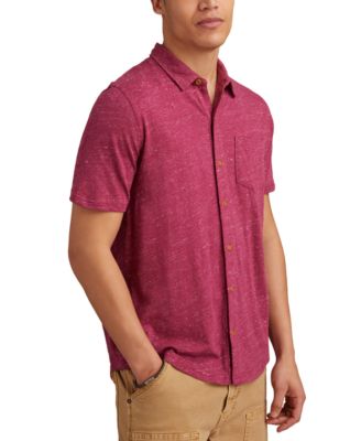 Men's Linen Short Sleeve Button Down Shirt