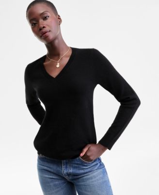 Charter Club - Women's V-Neck Long-Sleeve Sweater