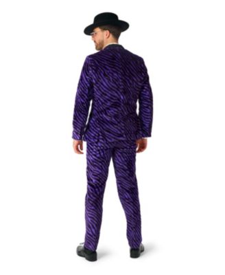Men's Party Suit - Faux Fur Purple - Purple