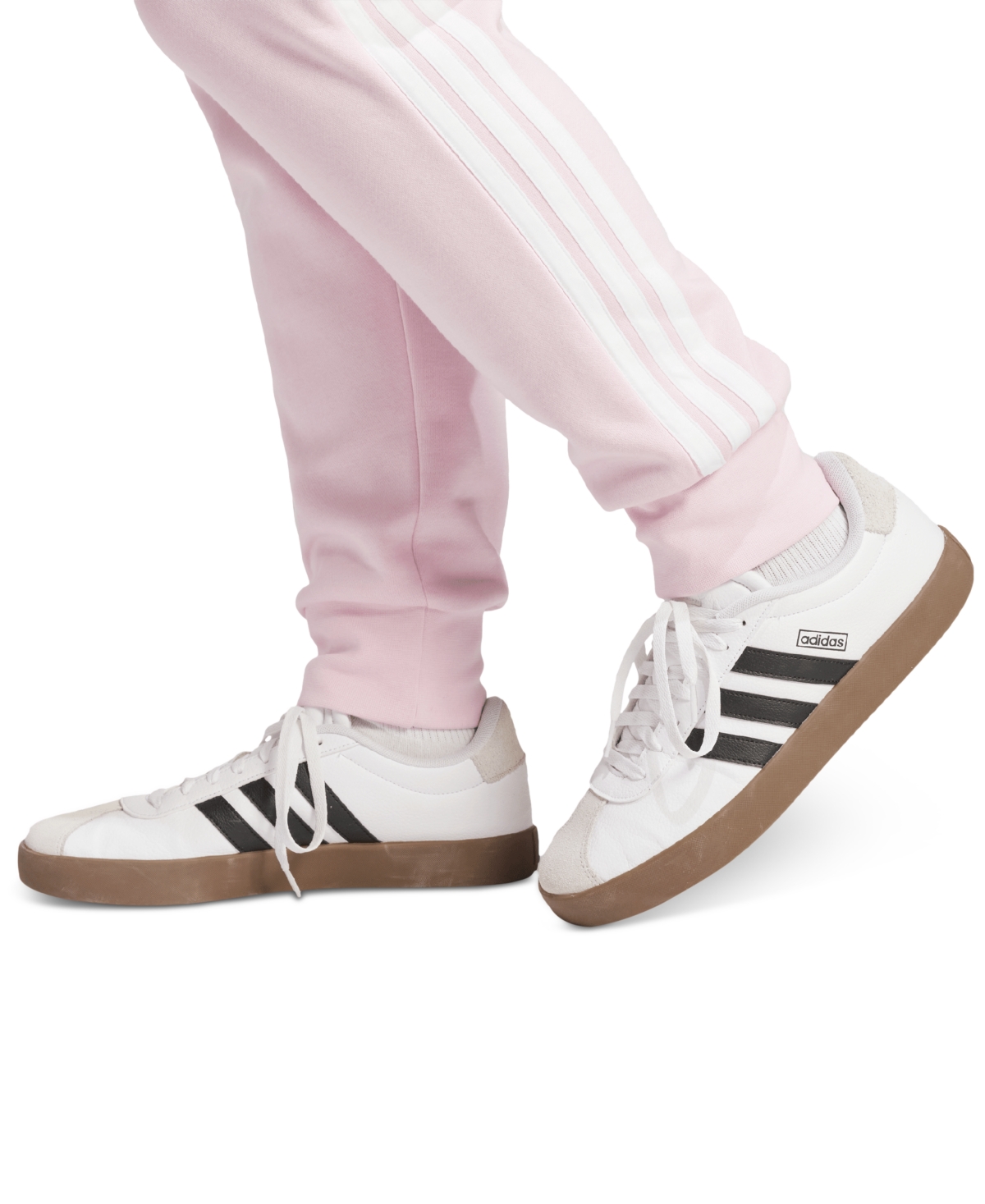 Adidas Originals Plus Size Essentials 3-stripes Fleece Slim Pants In Pink
