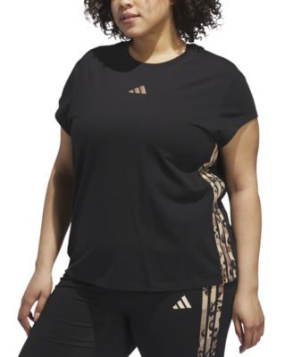 adidas - Plus Size Essentials Animal AOP cotton T-Shirt