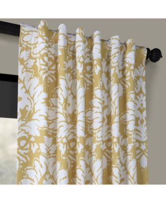 Floral Printed Cotton Room Darkening Curtain