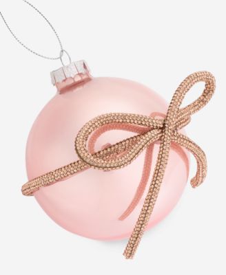 Gilded Glamour Pink Gem Bow Ball Ornament, Macy's Exclusive